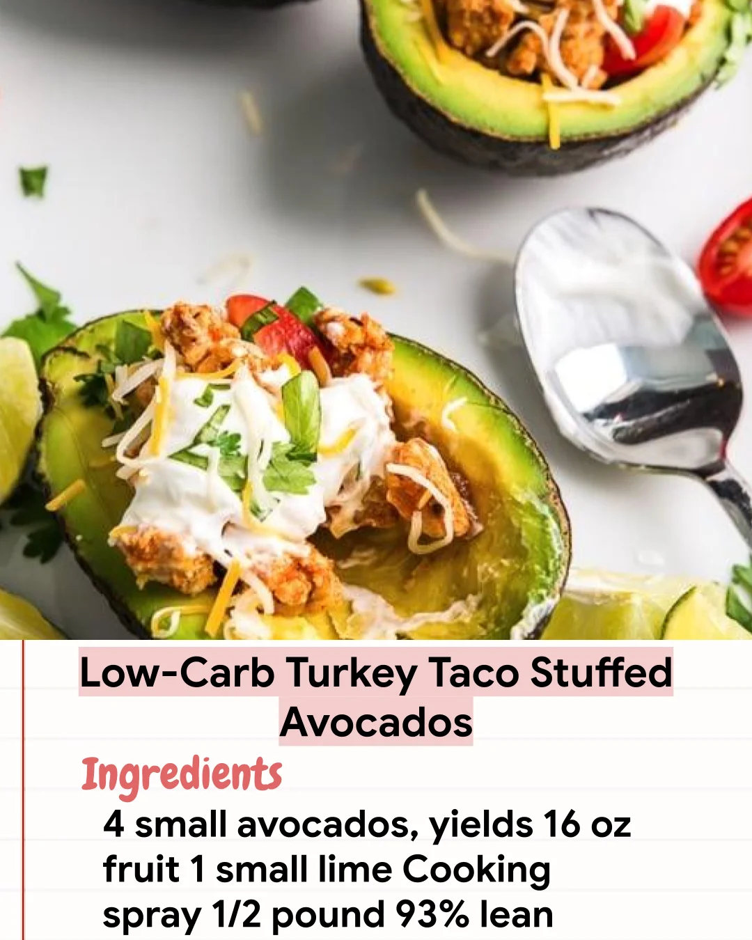 Low Carb Recipe Low-Carb Turkey Taco Stuffed Avocados