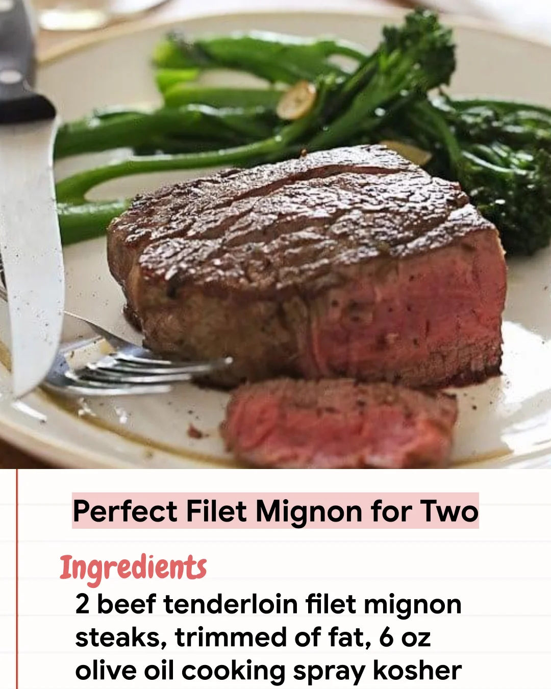 Low Carb Recipe Perfect Filet Mignon for Two
