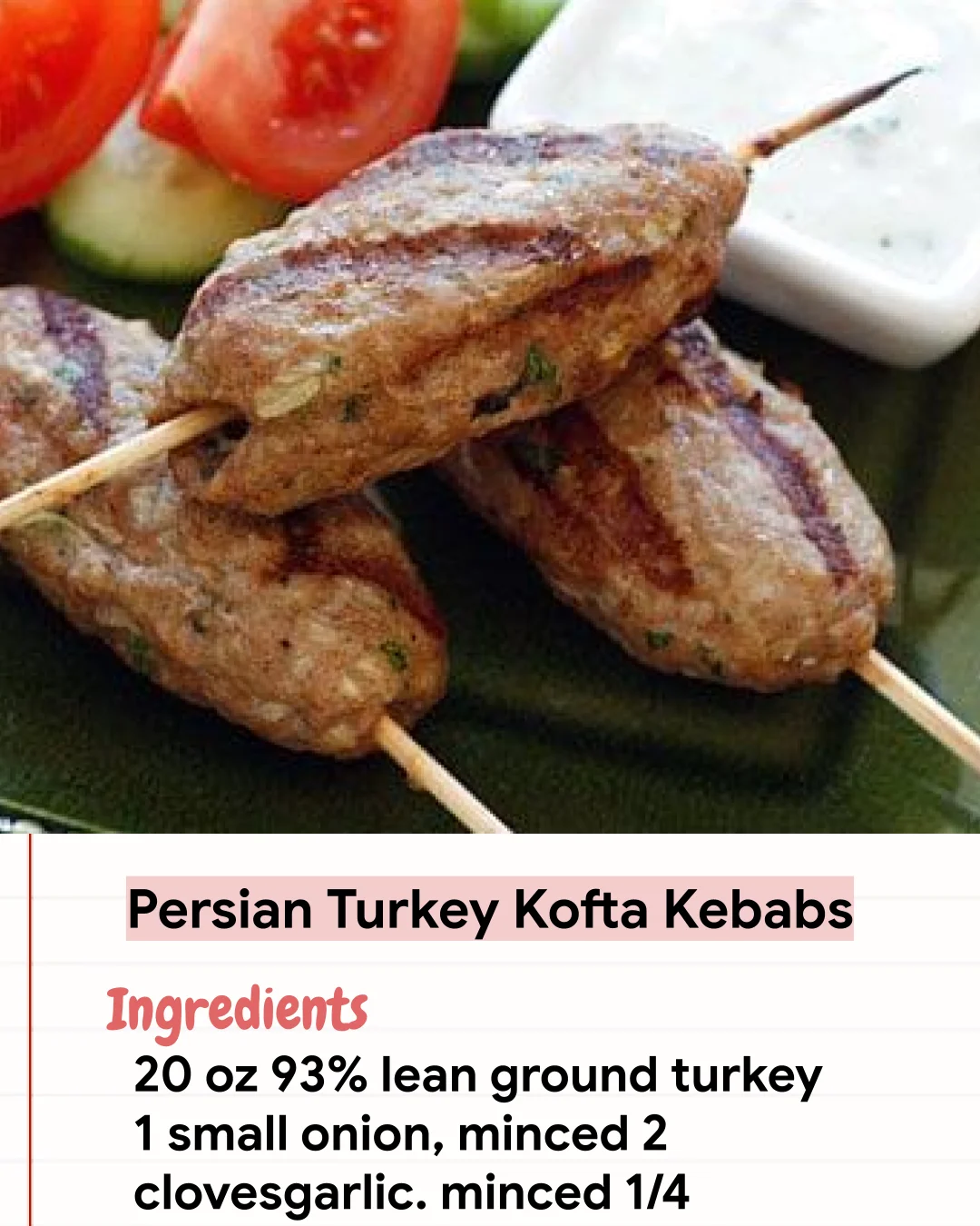 Low Carb Recipe Persian Turkey Kofta Kebabs