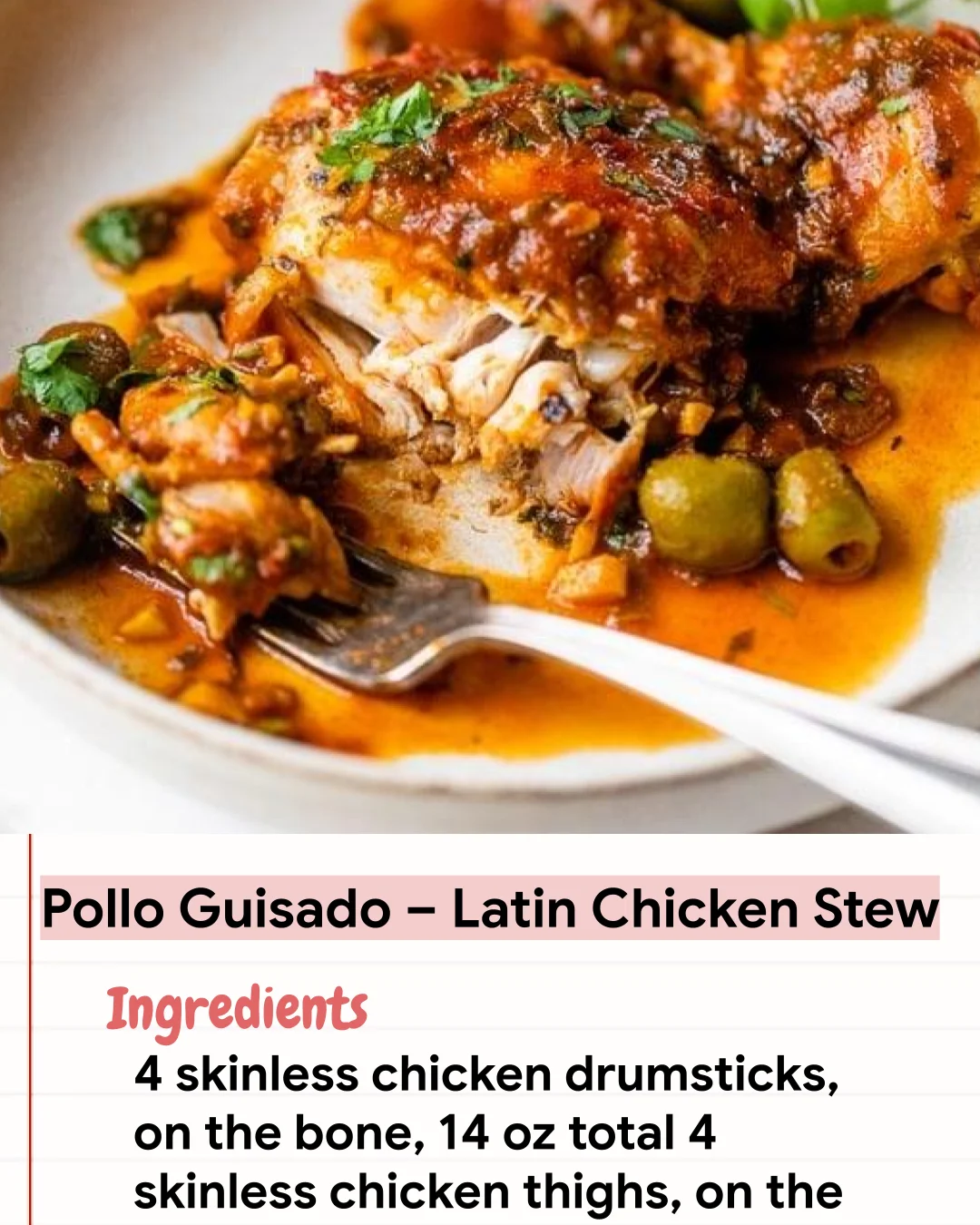 Low Carb Recipe Pollo Guisado – Latin Chicken Stew