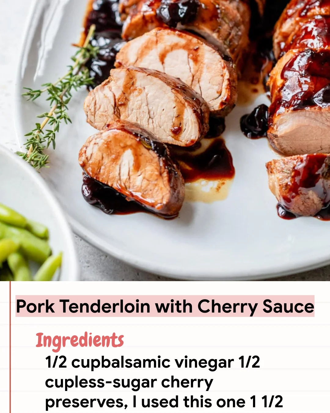 Low Carb Recipe Pork Tenderloin with Cherry Sauce