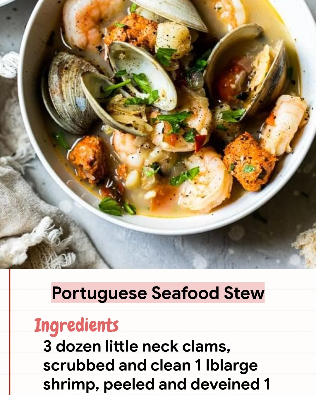 Low Carb Recipe Portuguese Seafood Stew