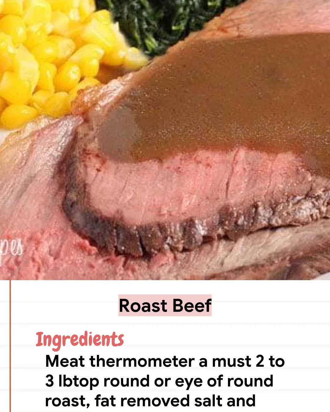 Low Carb Recipe Roast Beef