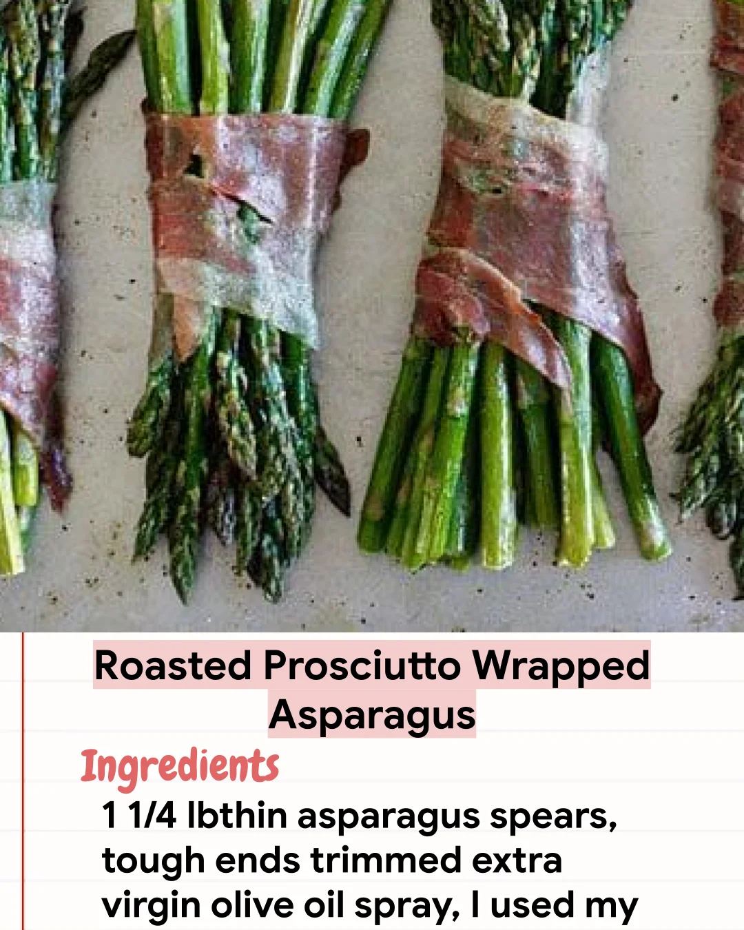 Low Carb Recipe Roasted Prosciutto Wrapped Asparagus
