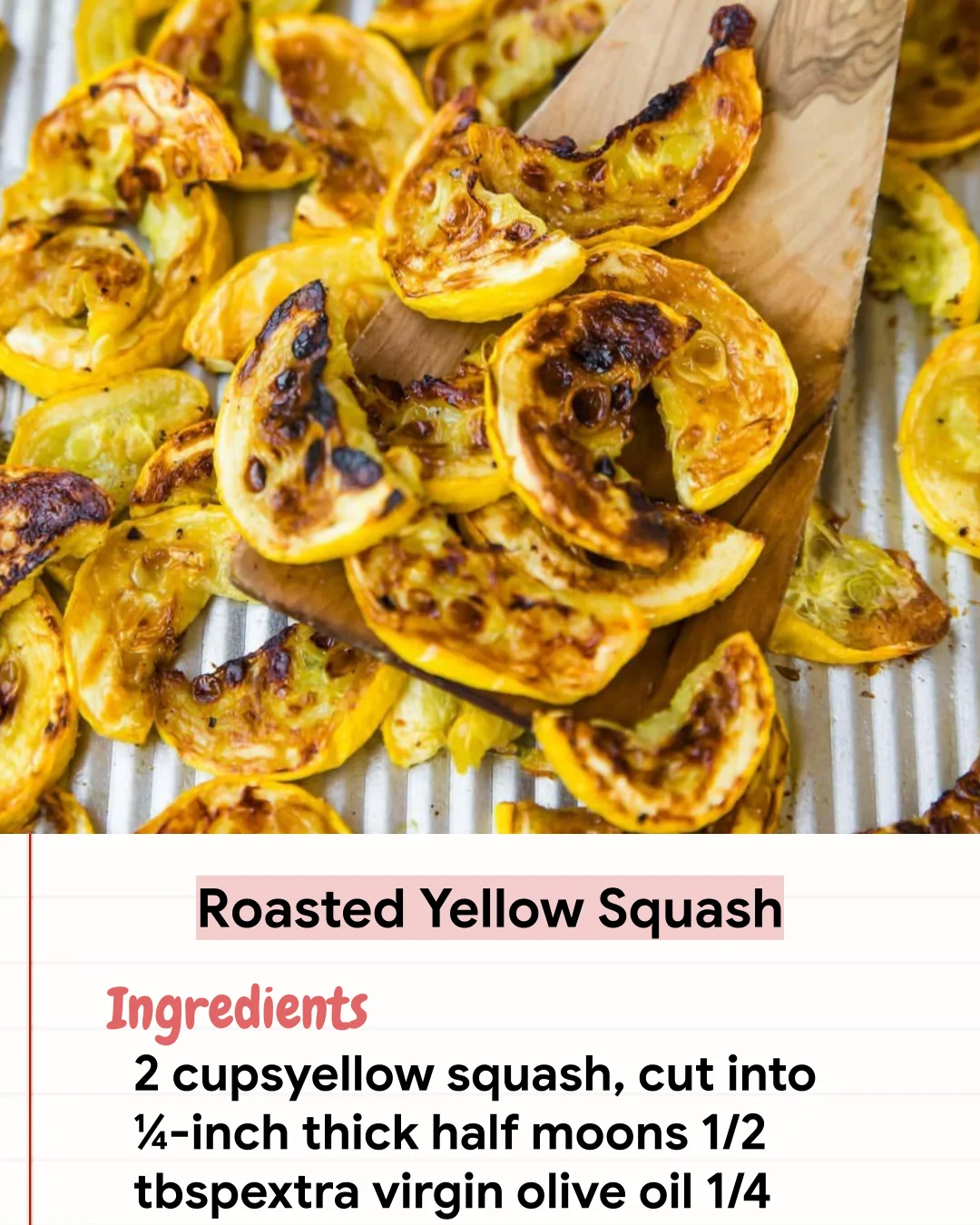 Low Carb Recipe Roasted Yellow Squash