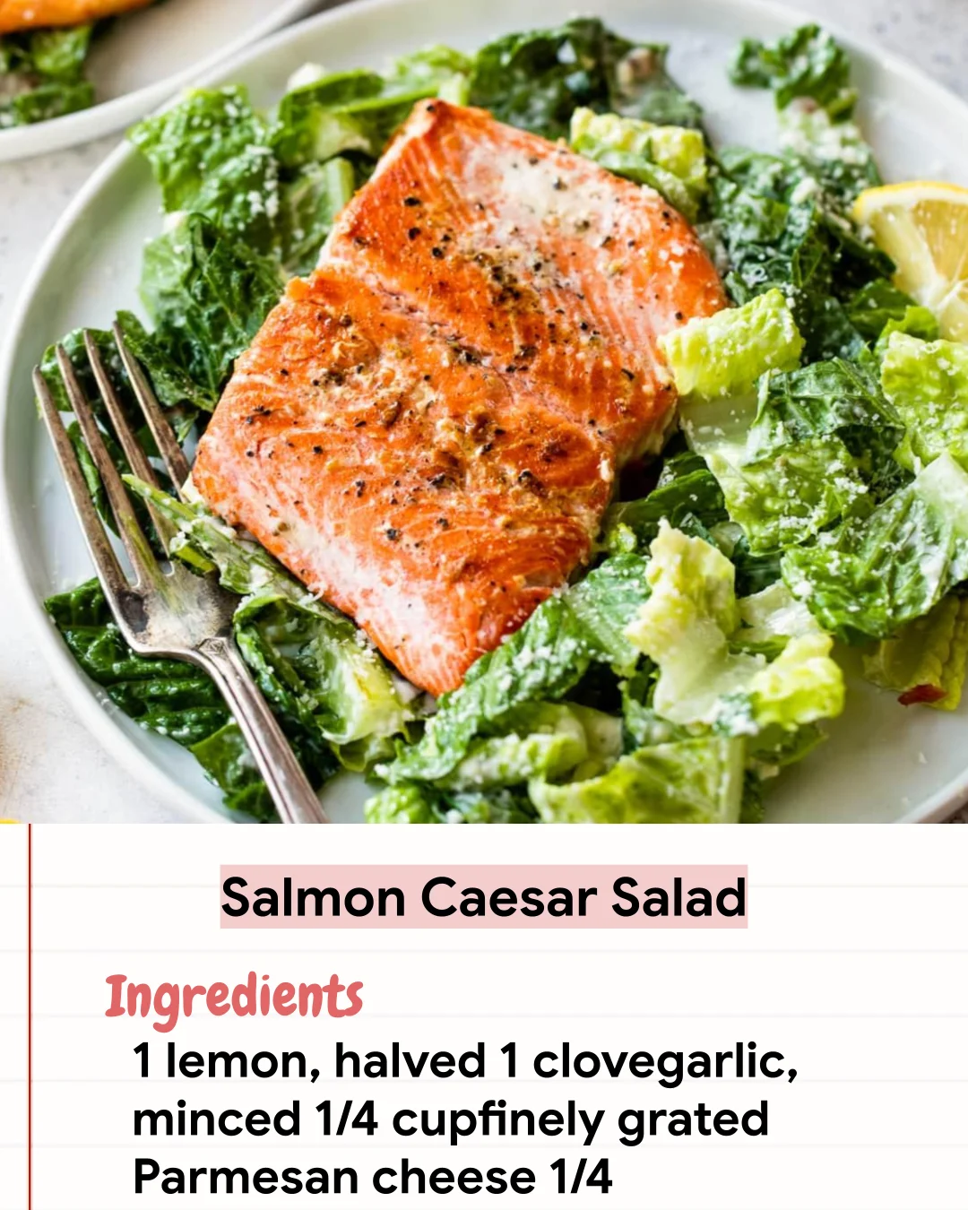 Low Carb Recipe Salmon Caesar Salad