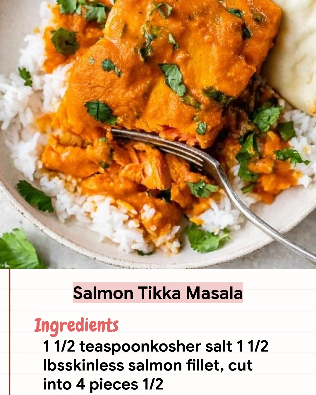 Low Carb Recipe Salmon Tikka Masala
