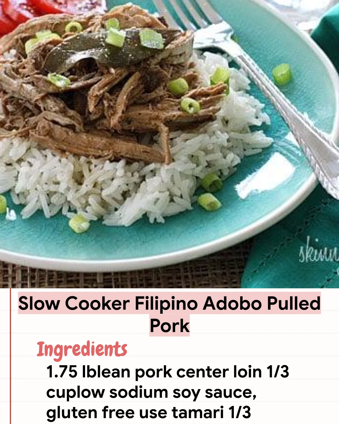 Low Carb Recipe Slow Cooker Filipino Adobo Pulled Pork