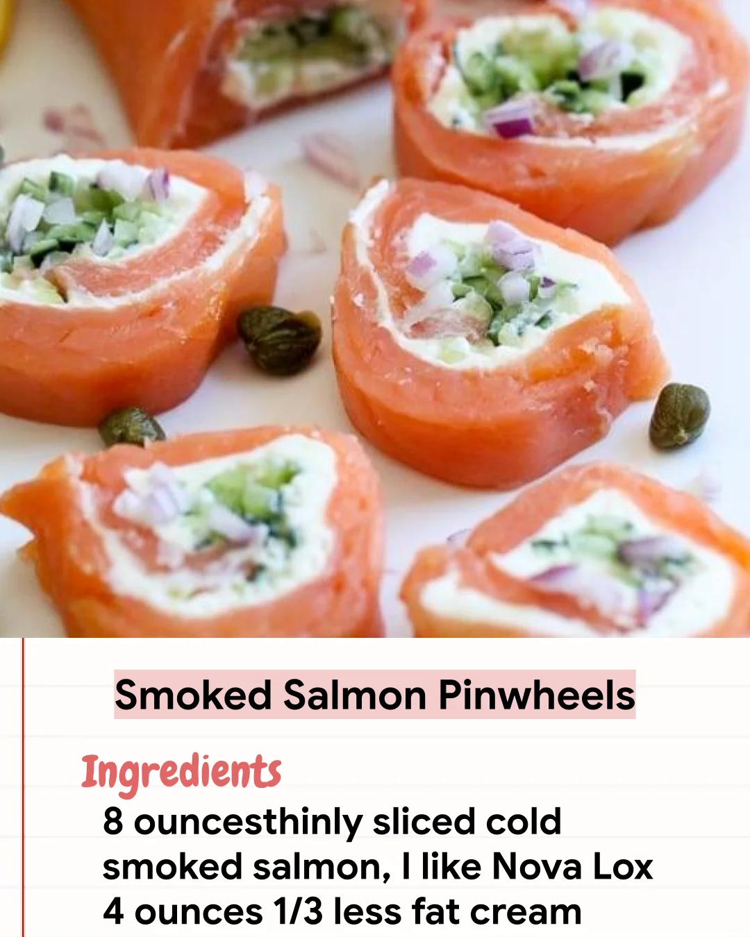 Low Carb Recipe Smoked Salmon Pinwheels