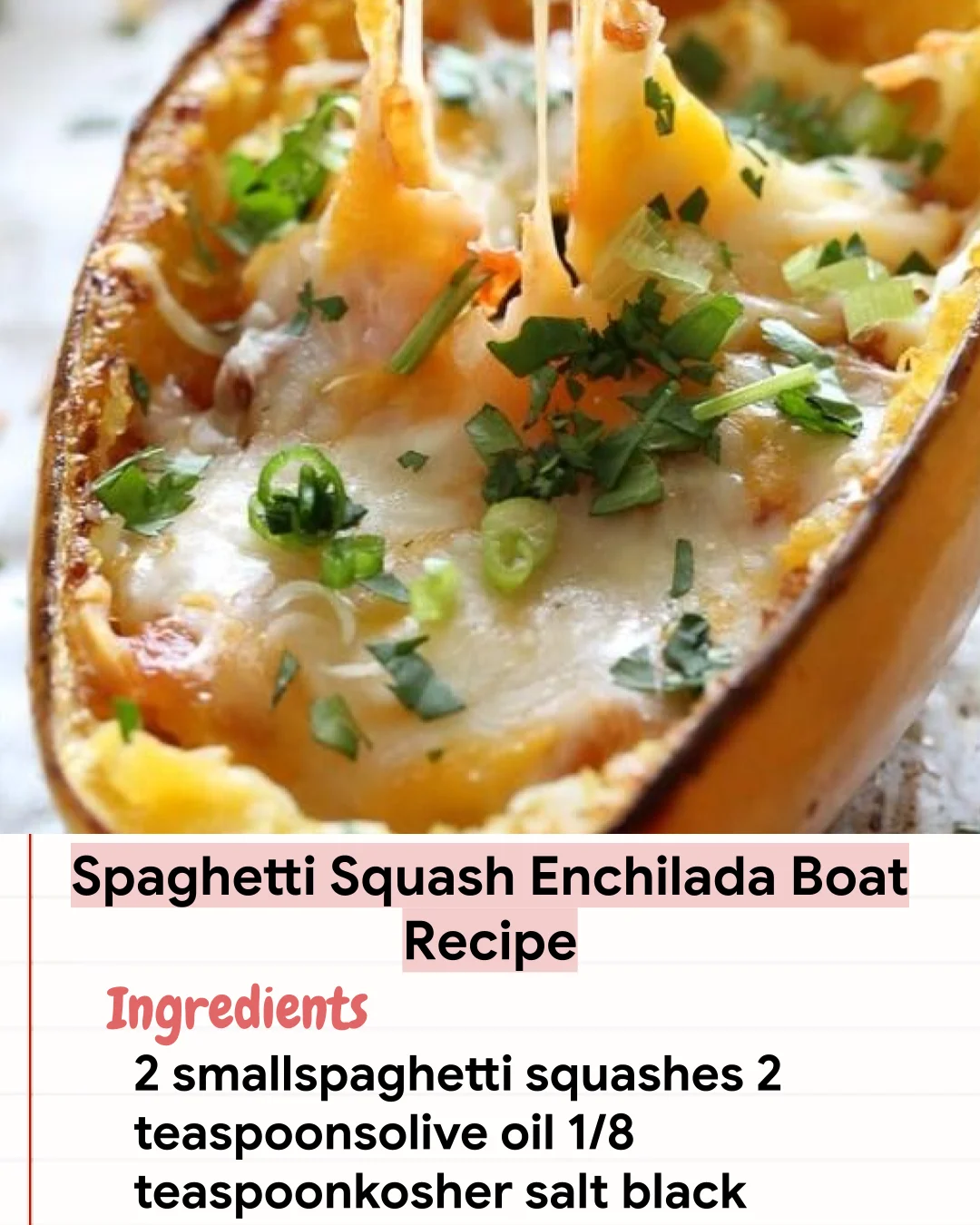 Low Carb Recipe Spaghetti Squash Enchilada Boat Recipe