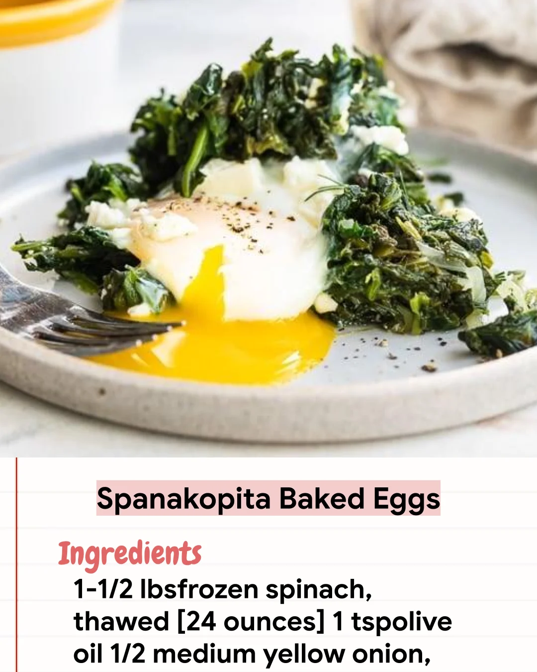 Low Carb Recipe Spanakopita Baked Eggs