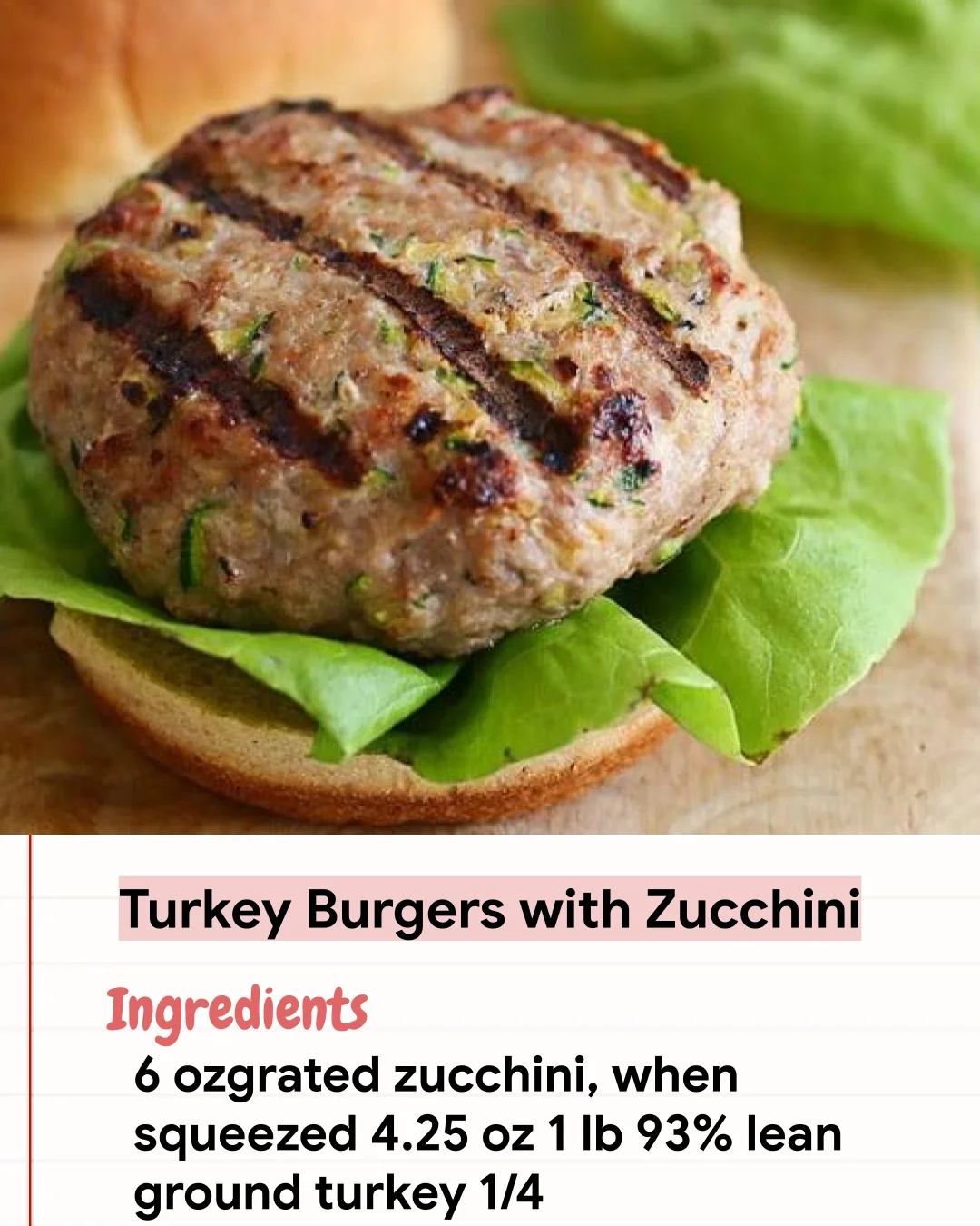 Low Carb Recipe Turkey Burgers with Zucchini
