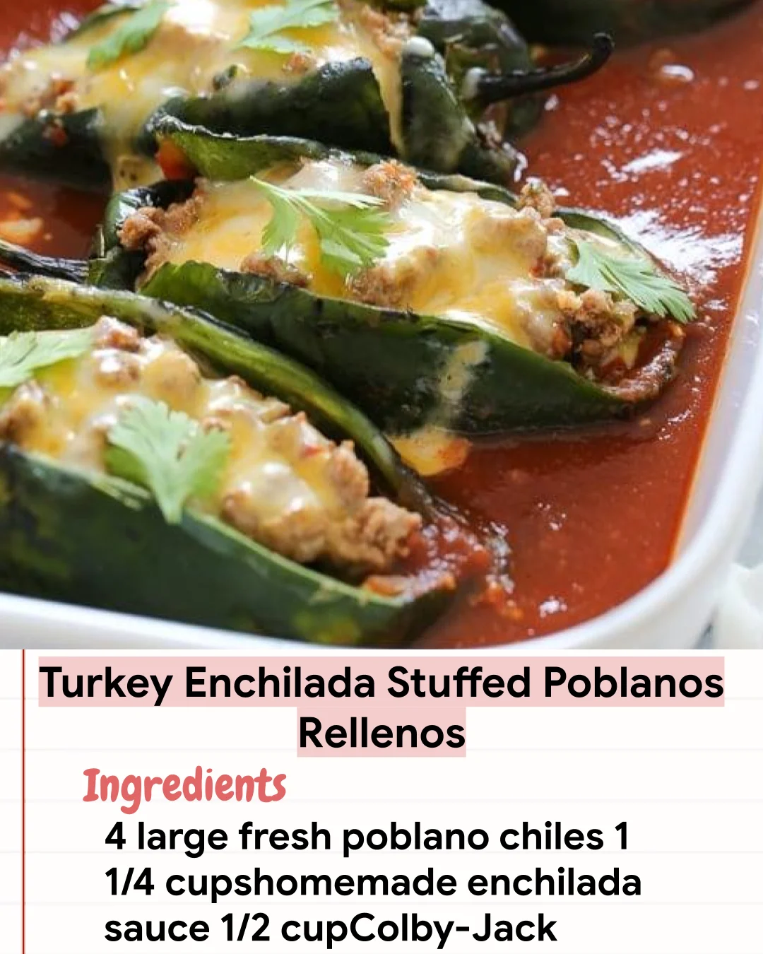 Low Carb Recipe Turkey Enchilada Stuffed Poblanos Rellenos