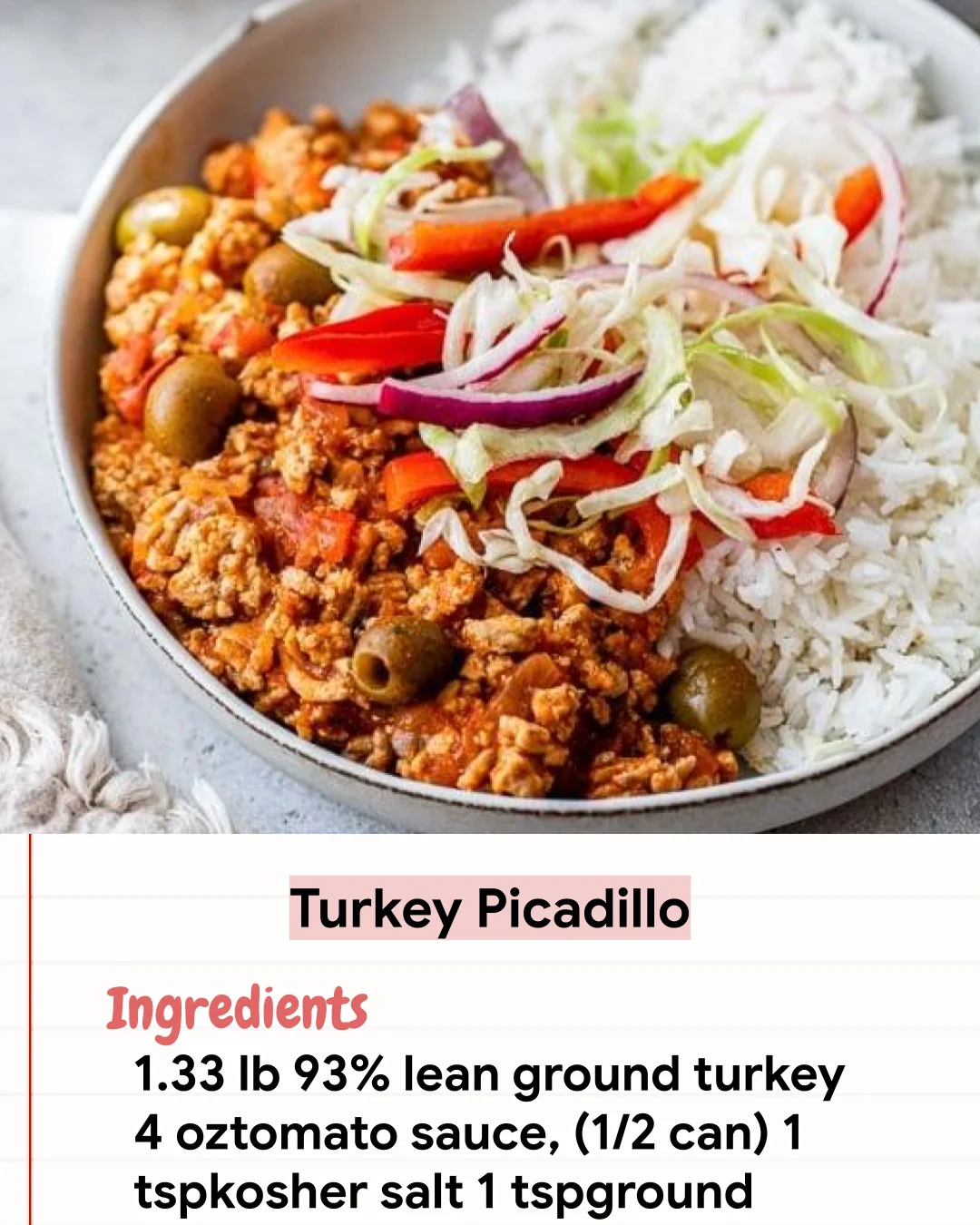 Low Carb Recipe Turkey Picadillo