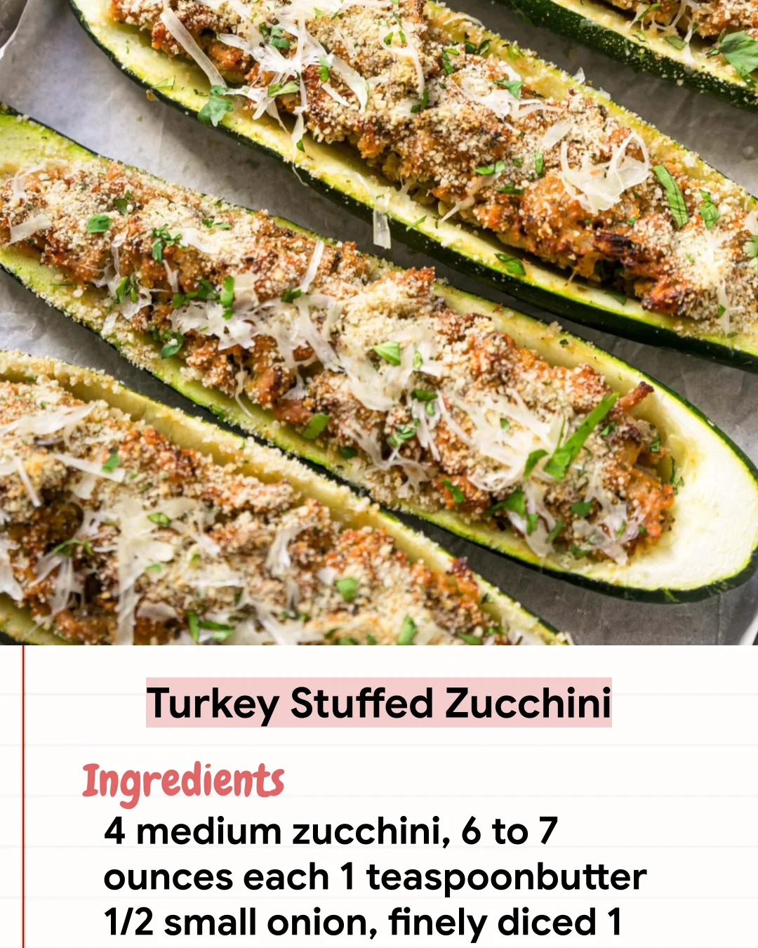 Low Carb Recipe Turkey Stuffed Zucchini