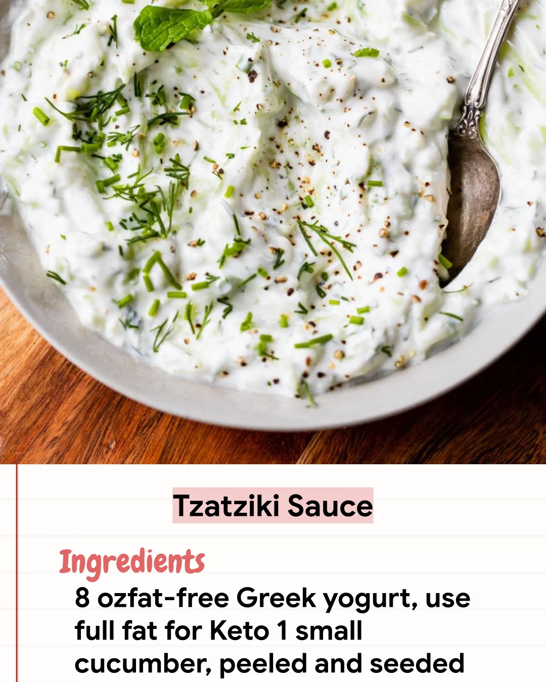 Low Carb Recipe Tzatziki Sauce
