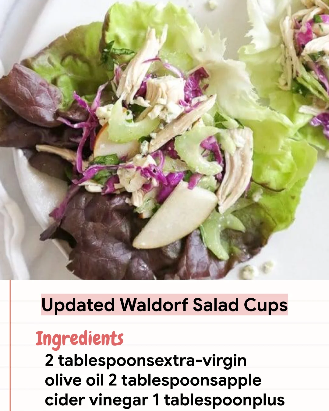 Low Carb Recipe Updated Waldorf Salad Cups