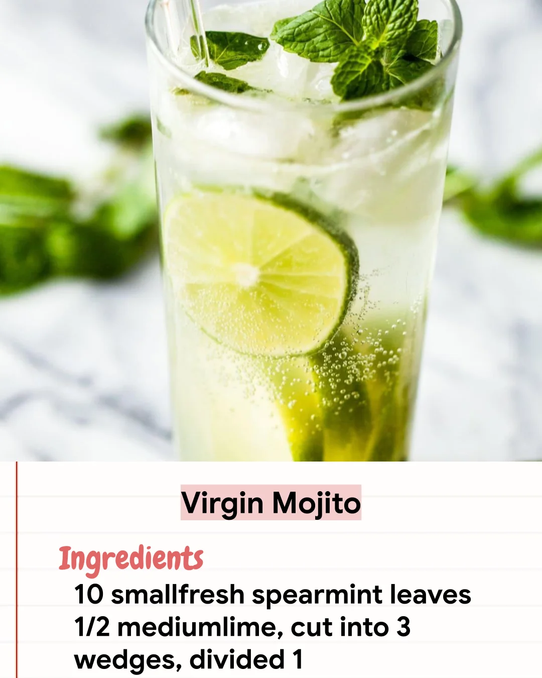 Low Carb Recipe Virgin Mojito