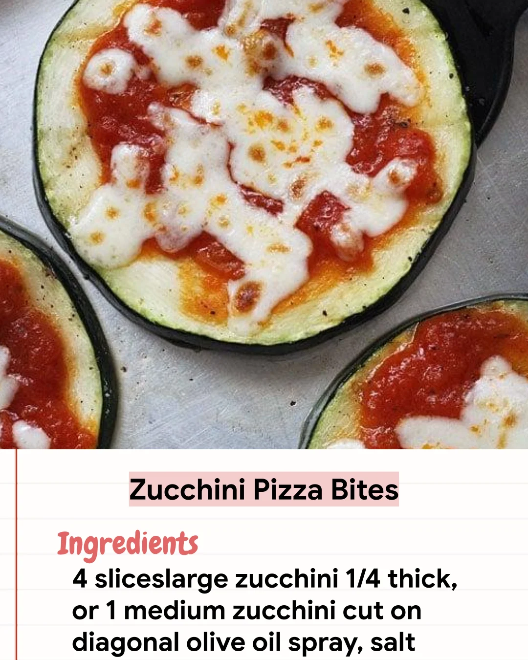 Low Carb Recipe Zucchini Pizza Bites