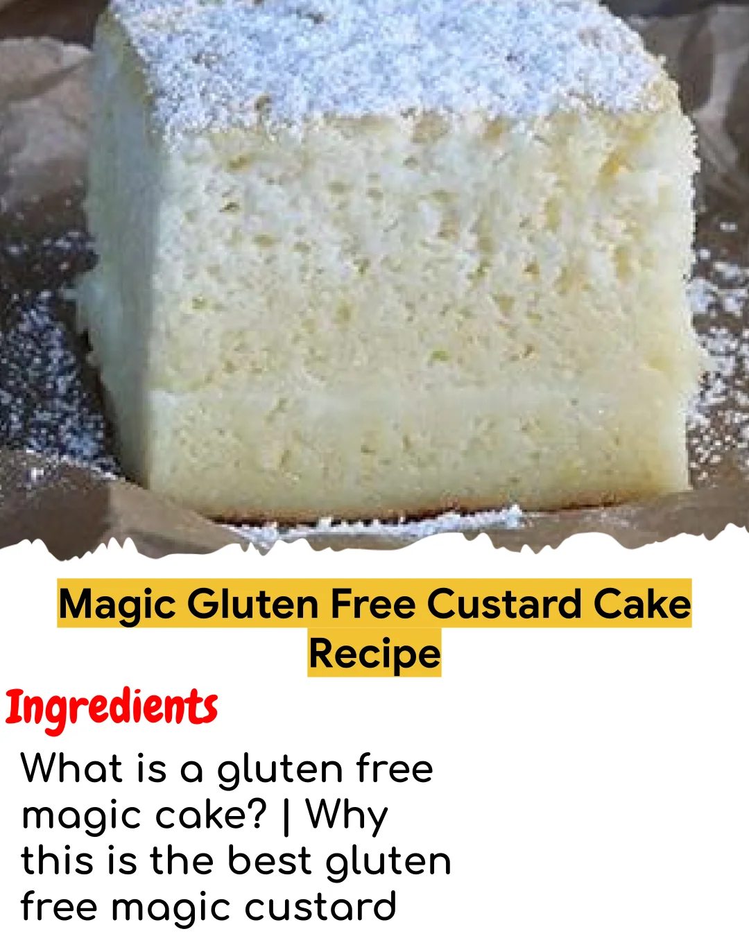 Magic Gluten Free Custard Cake Recipe (Tested 10+ Times)