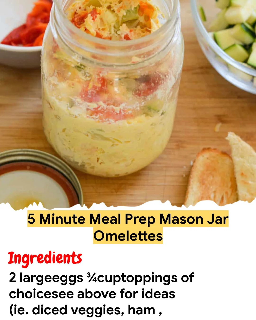 Meal Prep Recipe 5 Minute Meal Prep Mason Jar Omelettes