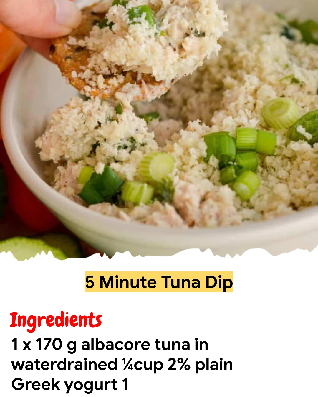 Meal Prep Recipe 5 Minute Tuna Dip