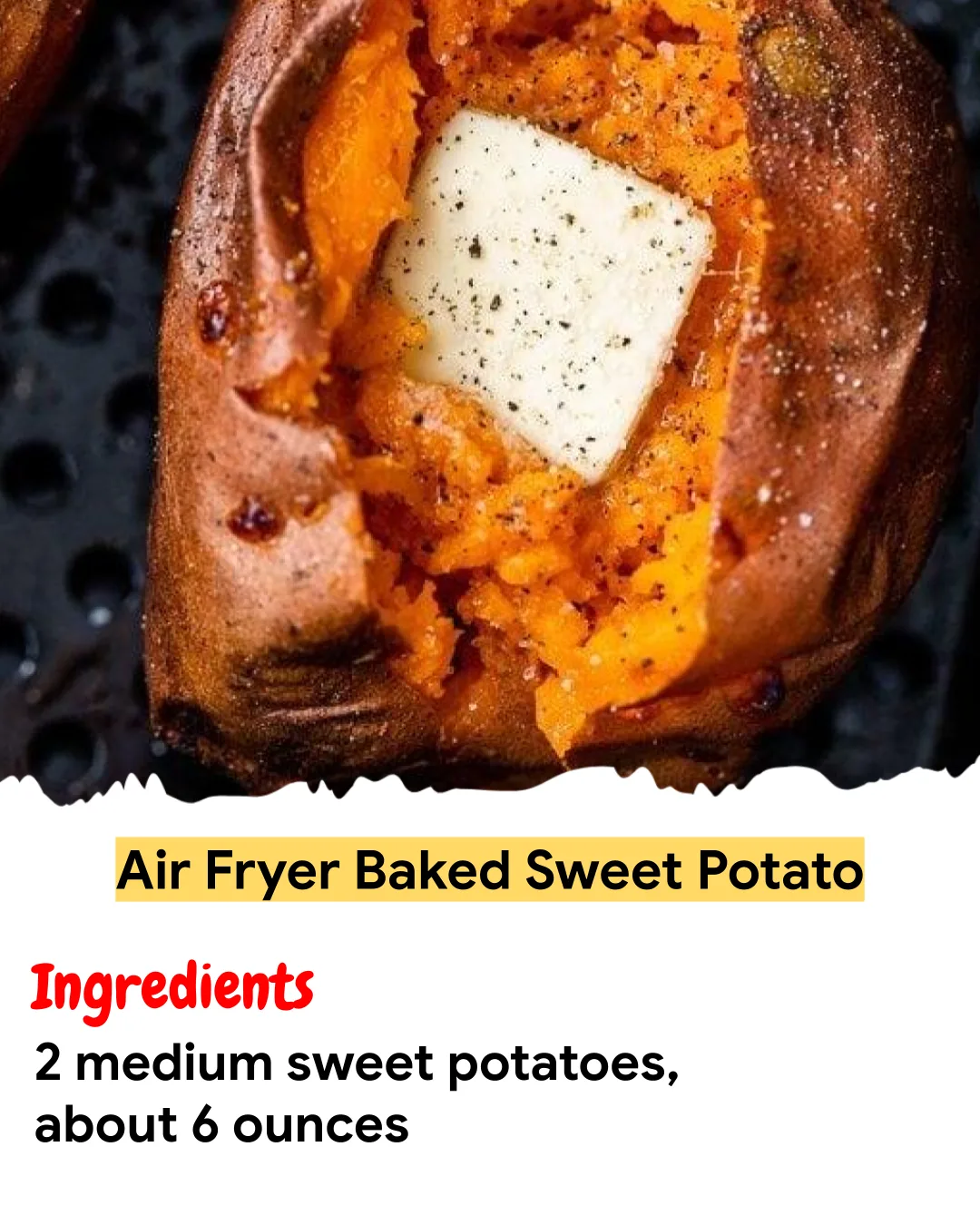 Meal Prep Recipe Air Fryer Baked Sweet Potato