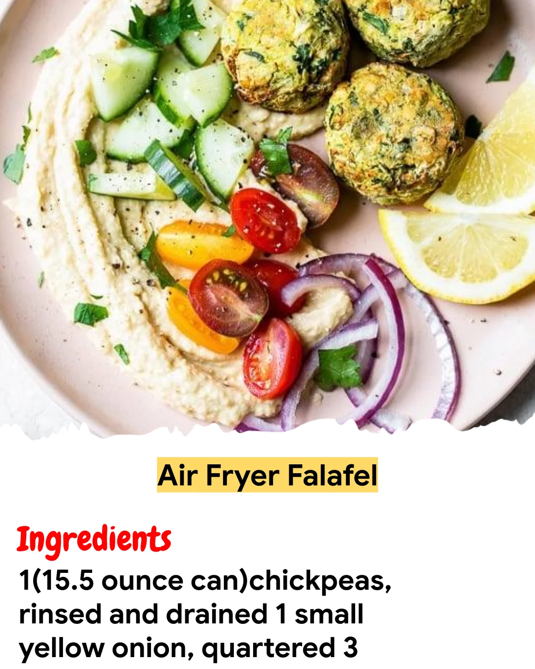 Meal Prep Recipe Air Fryer Falafel