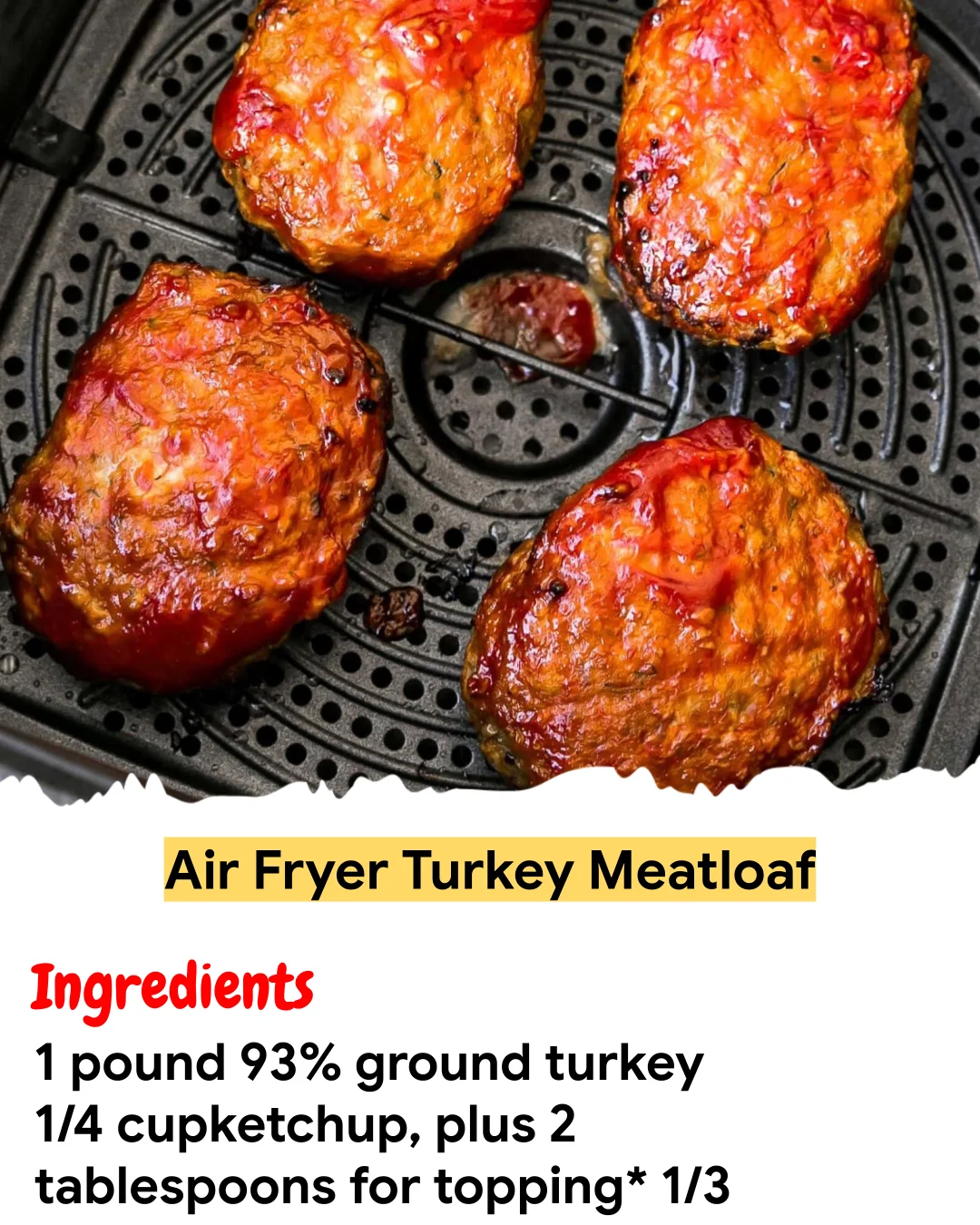 Meal Prep Recipe Air Fryer Turkey Meatloaf