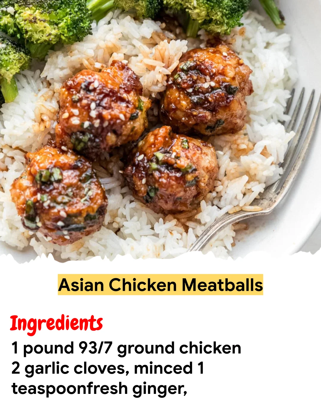 Meal Prep Recipe Asian Chicken Meatballs