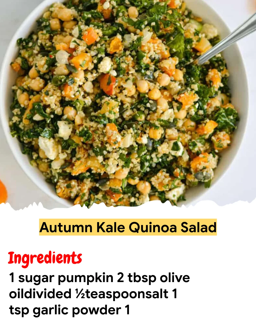 Meal Prep Recipe Autumn Kale Quinoa Salad