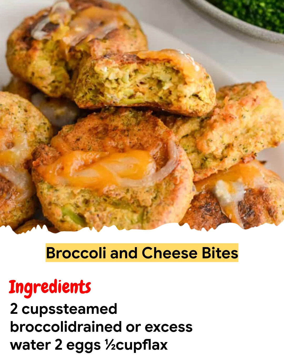 Meal Prep Recipe Broccoli and Cheese Bites