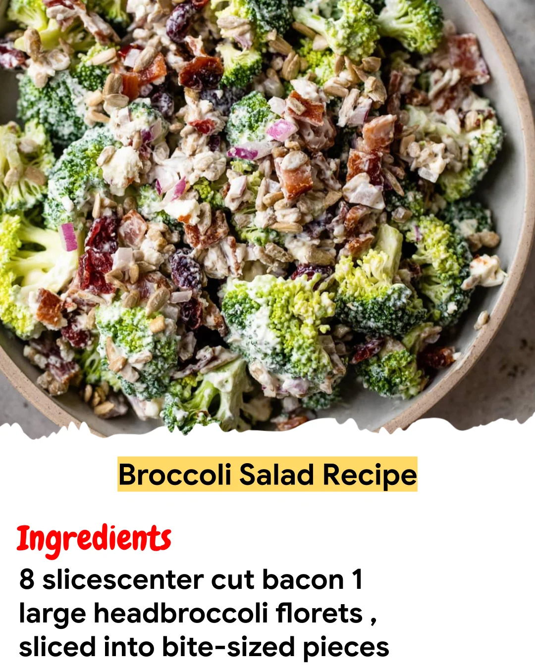 Meal Prep Recipe Broccoli Salad Recipe