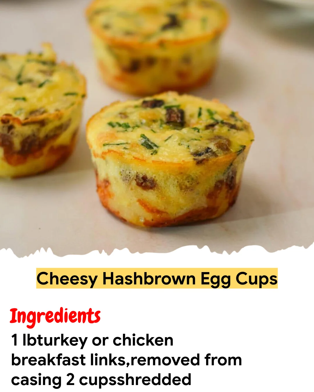 Meal Prep Recipe Cheesy Hashbrown Egg Cups