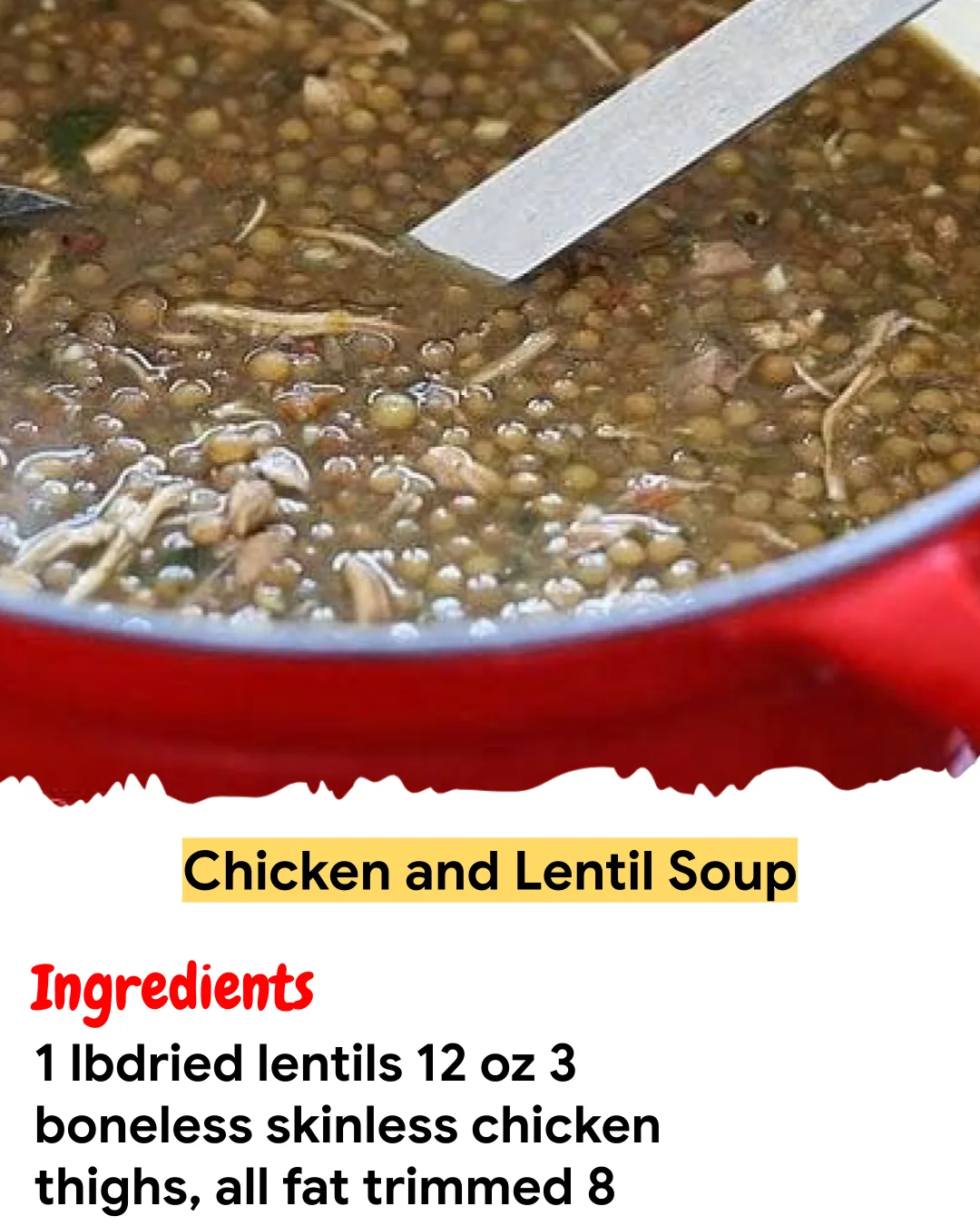 Meal Prep Recipe Chicken and Lentil Soup