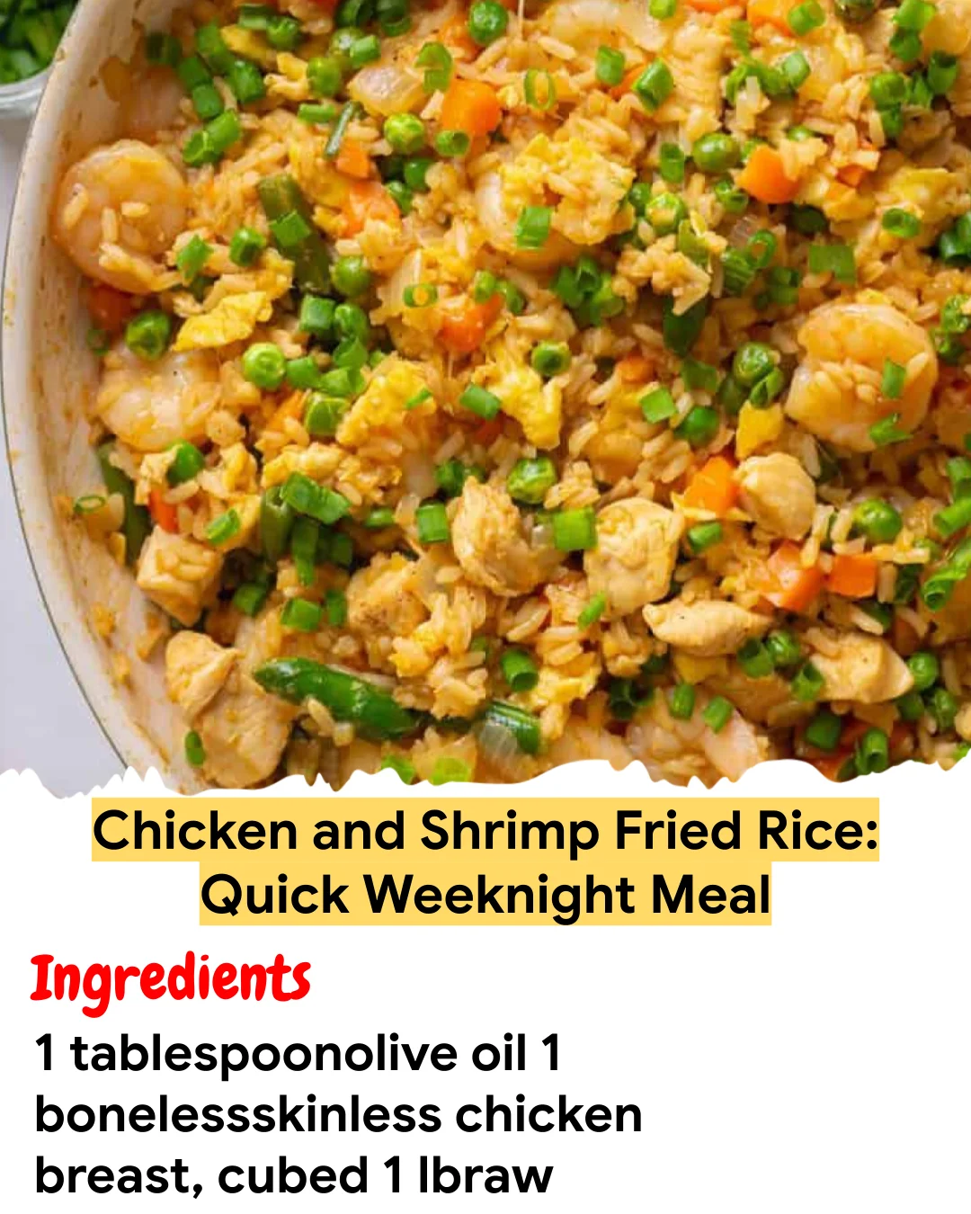 Meal Prep Recipe Chicken and Shrimp Fried Rice: Quick Weeknight Meal
