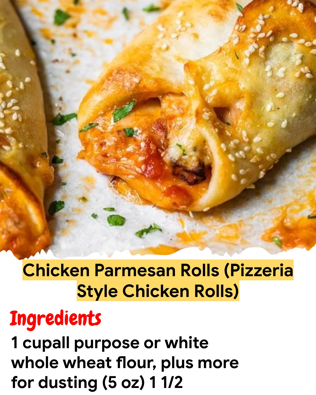 Meal Prep Recipe Chicken Parmesan Rolls (Pizzeria Style Chicken Rolls)