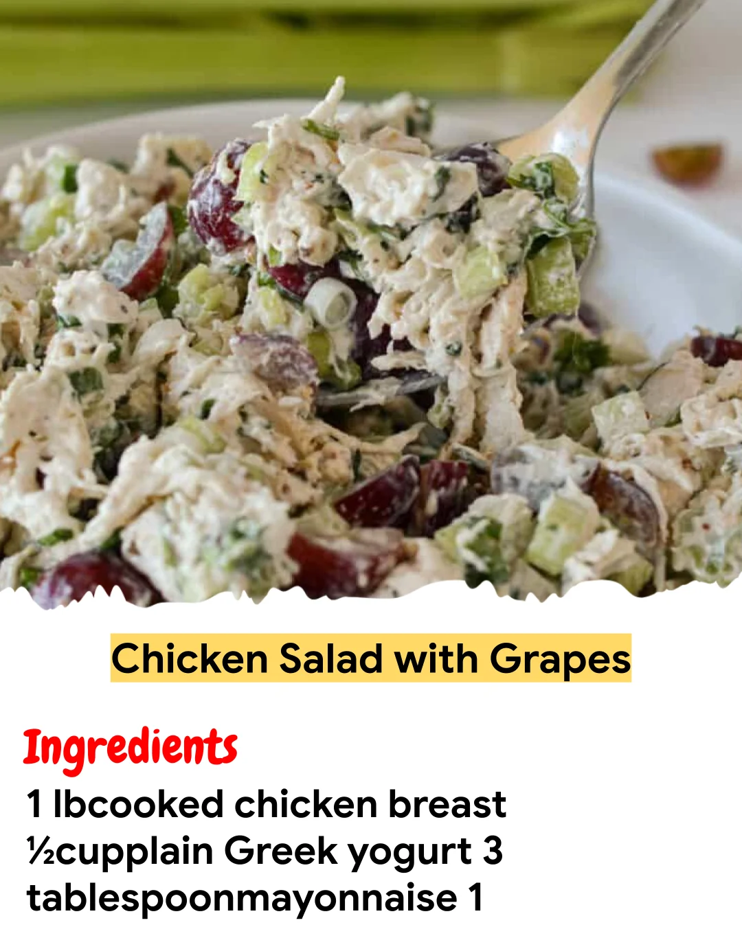 Meal Prep Recipe Chicken Salad with Grapes