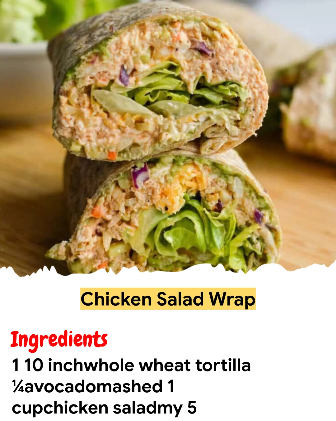 Meal Prep Recipe Chicken Salad Wrap