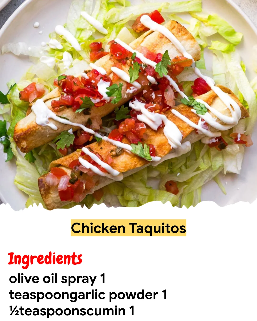 Meal Prep Recipe Chicken Taquitos