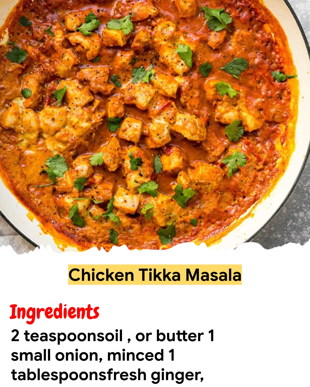 Meal Prep Recipe Chicken Tikka Masala