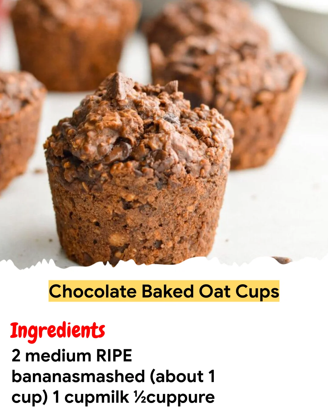 Meal Prep Recipe Chocolate Baked Oat Cups