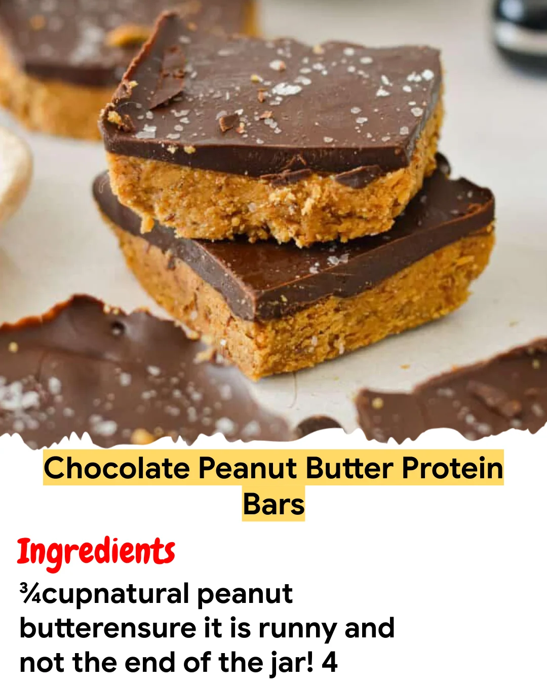 Meal Prep Recipe Chocolate Peanut Butter Protein Bars