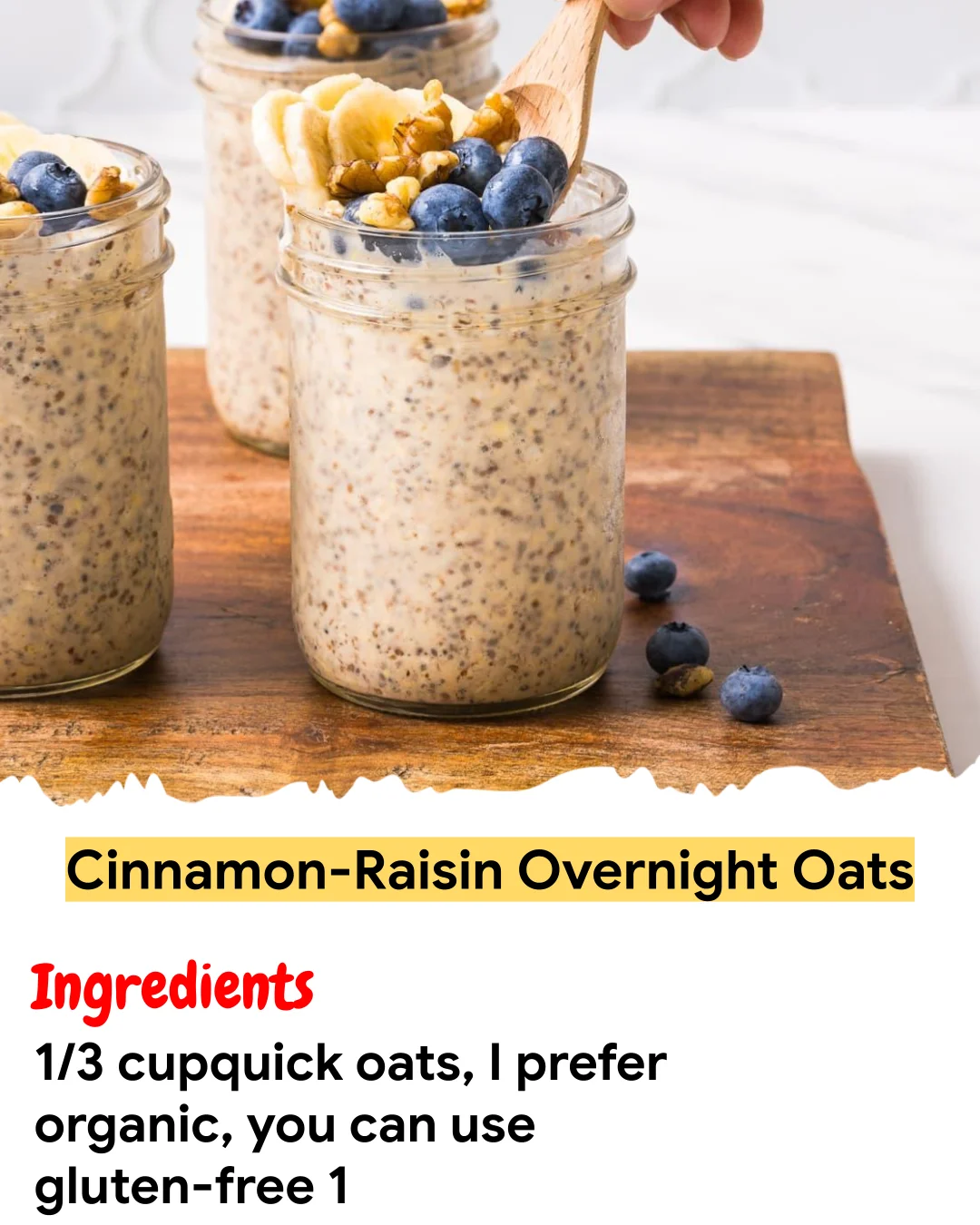 Meal Prep Recipe Cinnamon-Raisin Overnight Oats