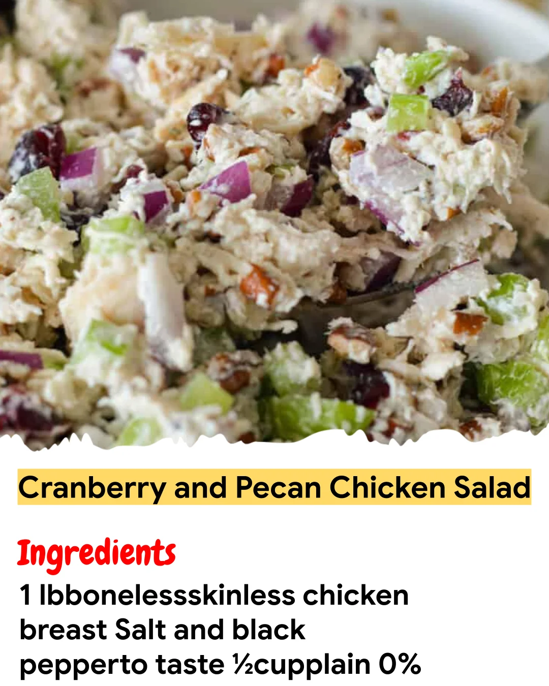 Meal Prep Recipe Cranberry and Pecan Chicken Salad