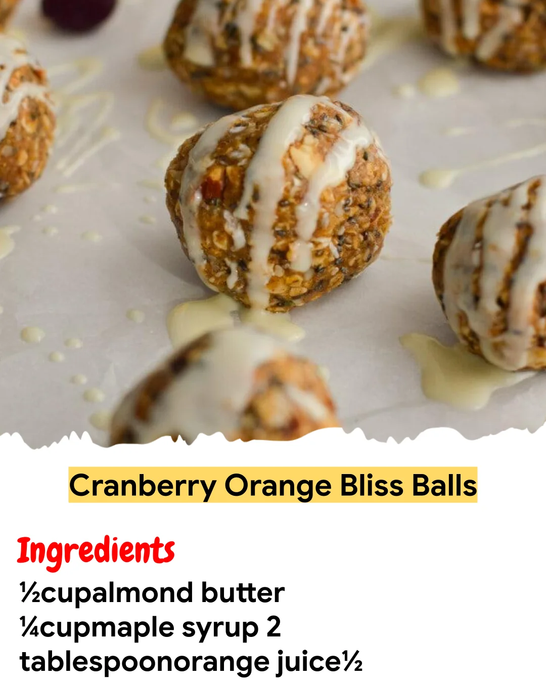 Meal Prep Recipe Cranberry Orange Bliss Balls