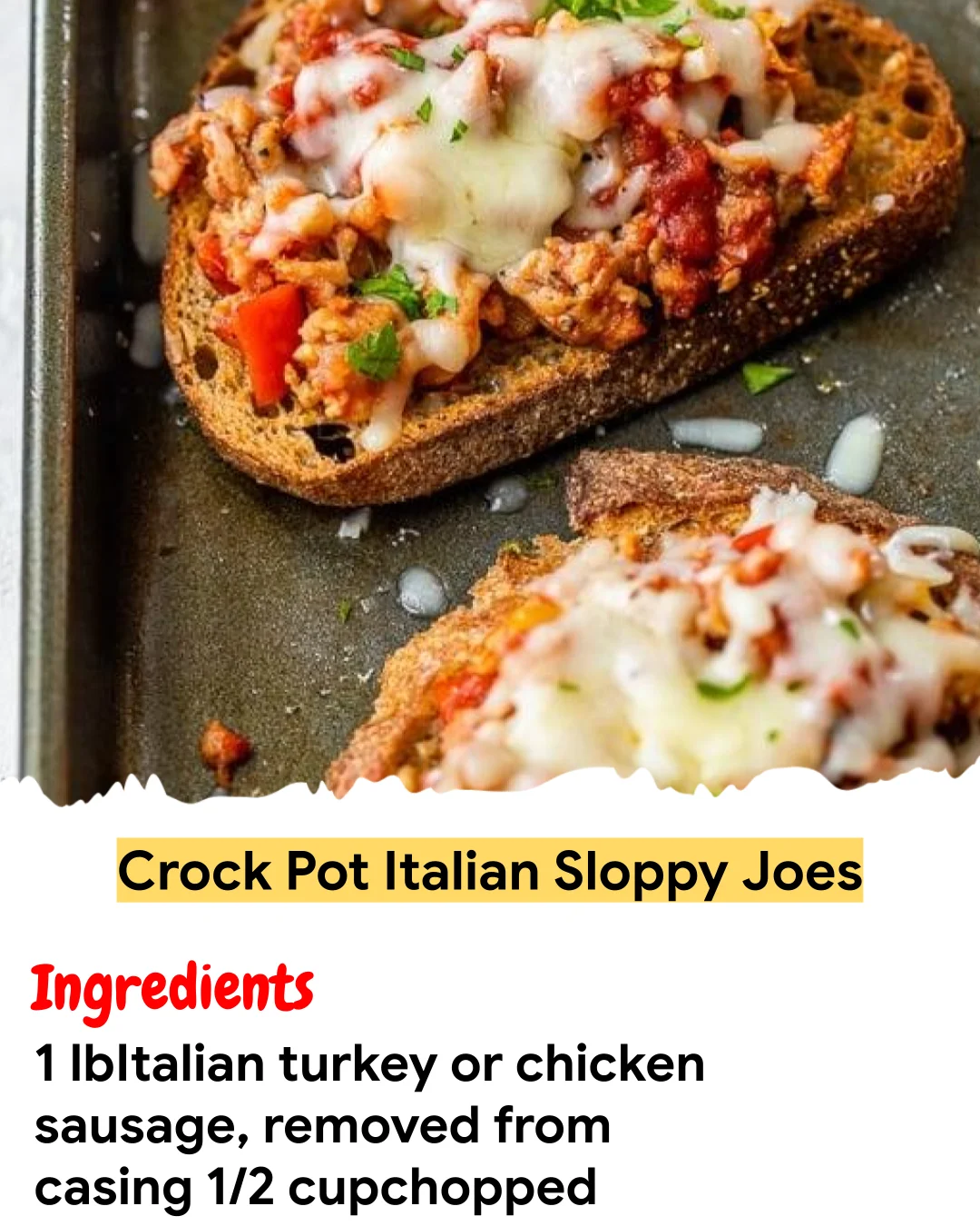 Meal Prep Recipe Crock Pot Italian Sloppy Joes