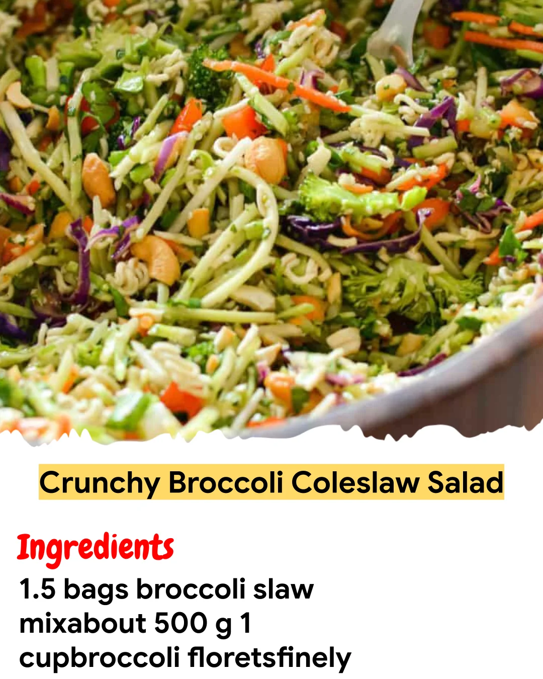 Meal Prep Recipe Crunchy Broccoli Coleslaw Salad