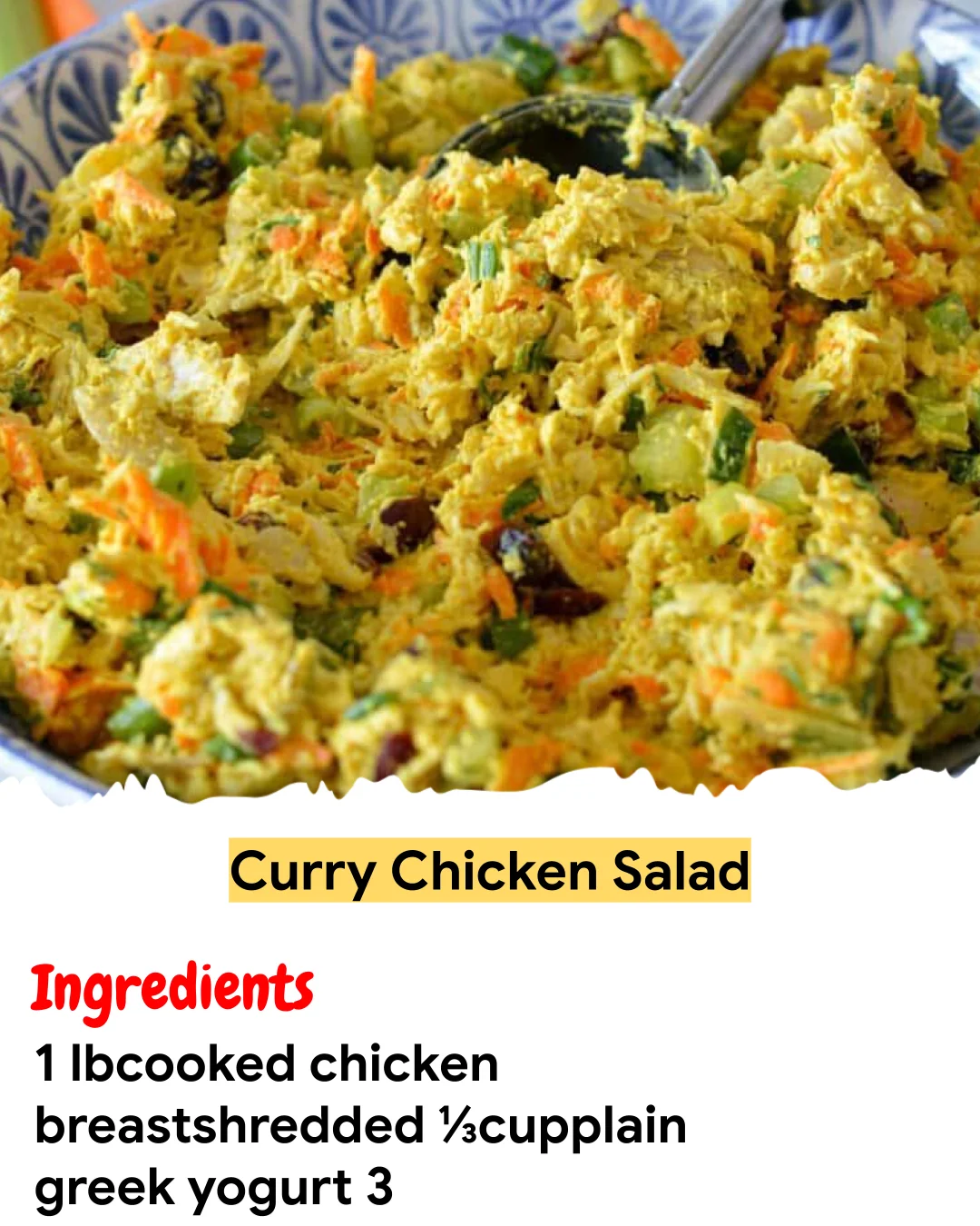 Meal Prep Recipe Curry Chicken Salad