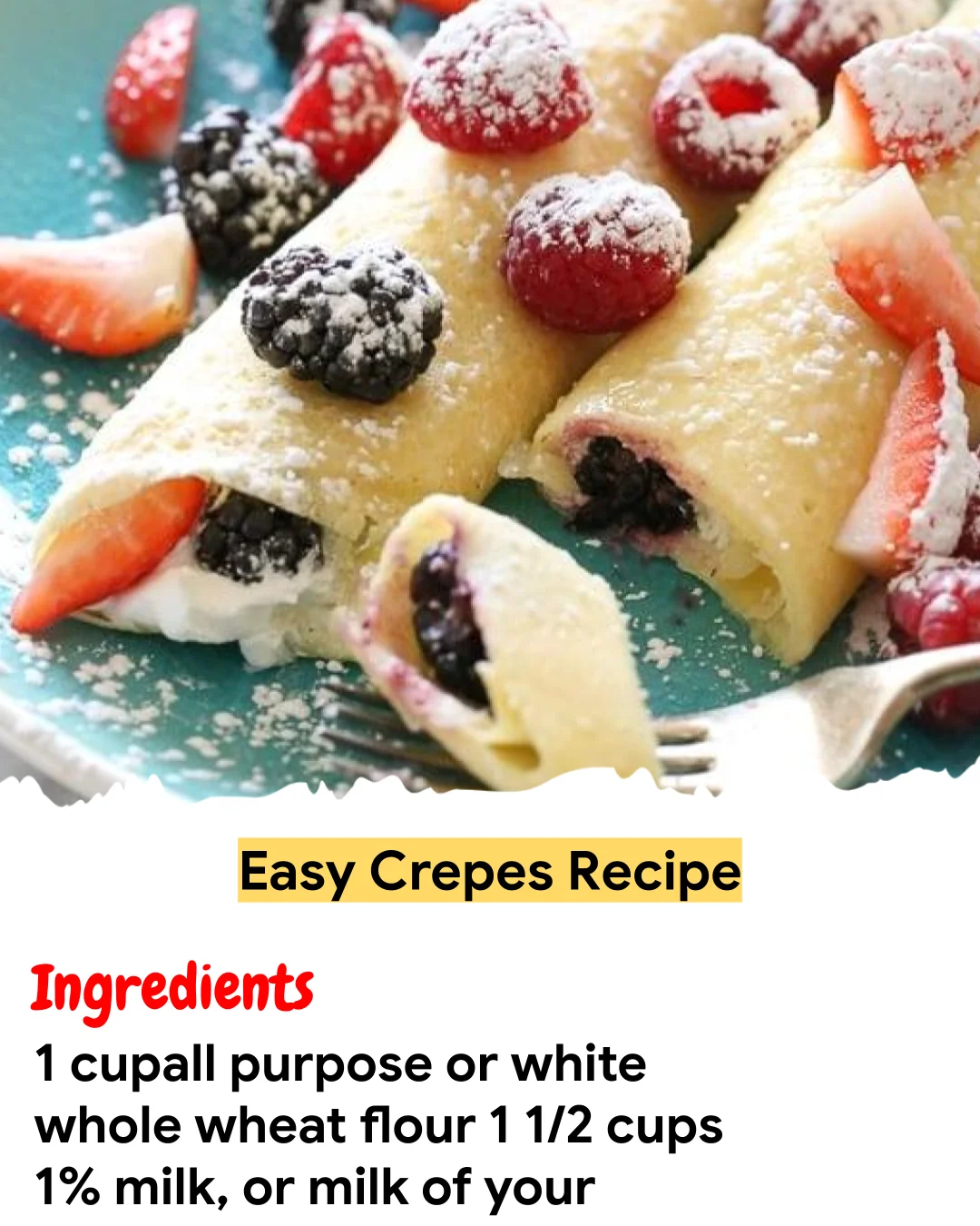 Meal Prep Recipe Easy Crepes Recipe
